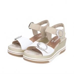NEW REMONTE women's sabine 54 weiss pearl strap sandal in beige